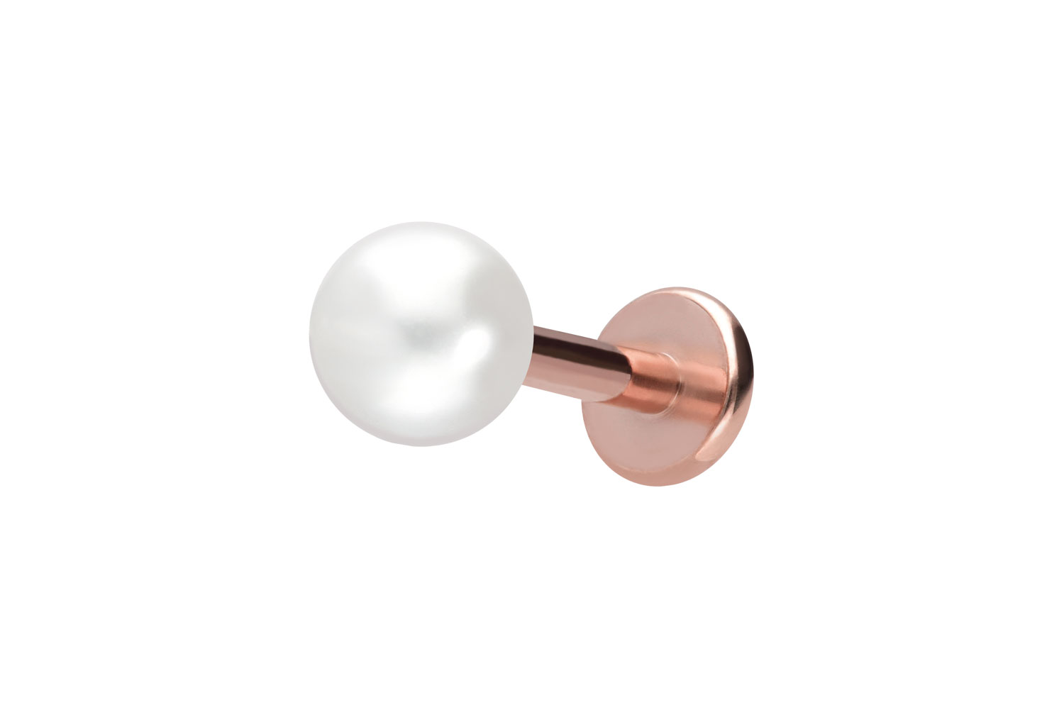 Titan Labret Piercing mit Innengewinde SYNTHETISCHE PERLE
